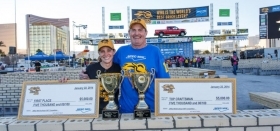 2014 GRAND PRIZE WINNERS: Mason Jerry Goodman and his mason tender and daughter 